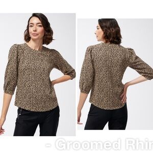 Chico’s Zenergy Animal Print Jacquard Top Size 20